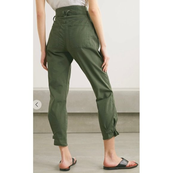 VERONICA BEARD JEANS Monika Tapered Army Green Pants - Picture 2 of 12